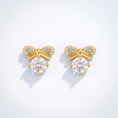 Orecchini Fiocco Cristallo Oro 18K — 06-multi-angle-topdown