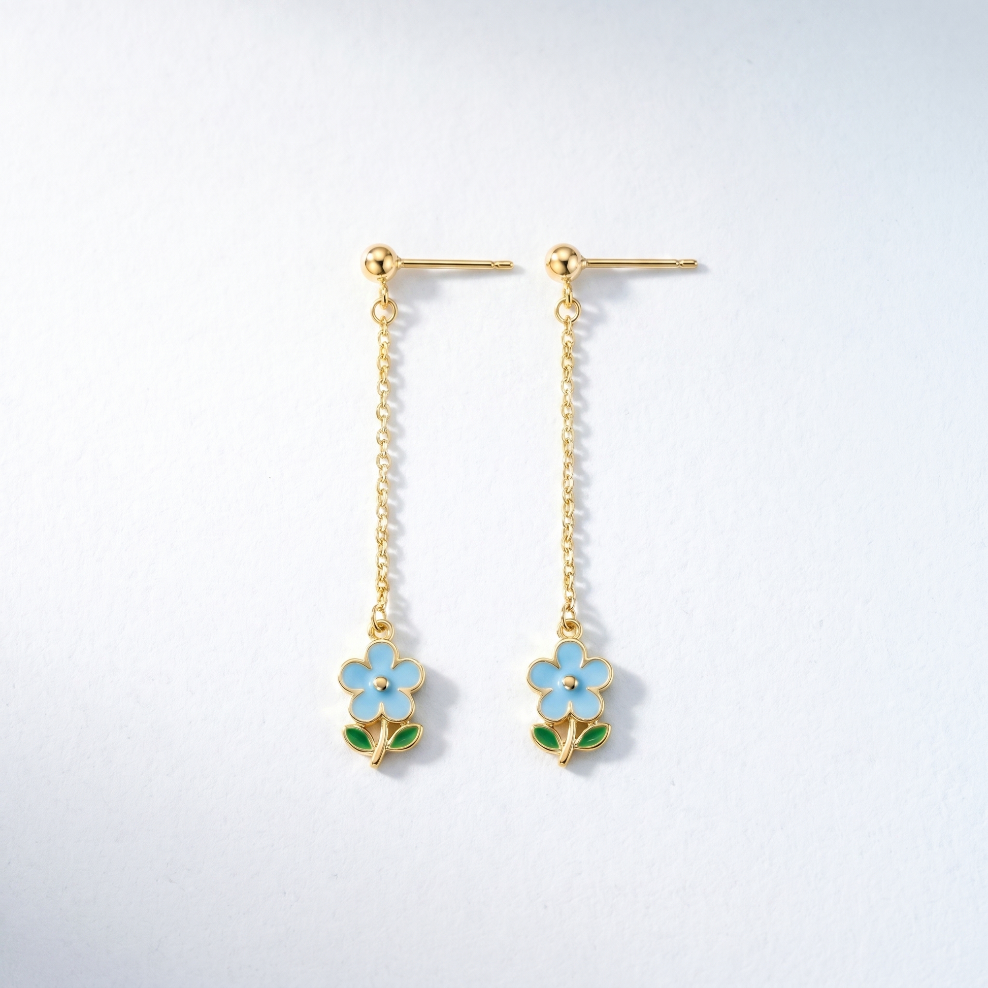 Orecchini Goccia Fiore Oro 18K — 06-multi-angle-topdown