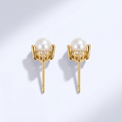 Orecchini Perla & Cristallo Oro 18K — 06-multi-angle-topdown