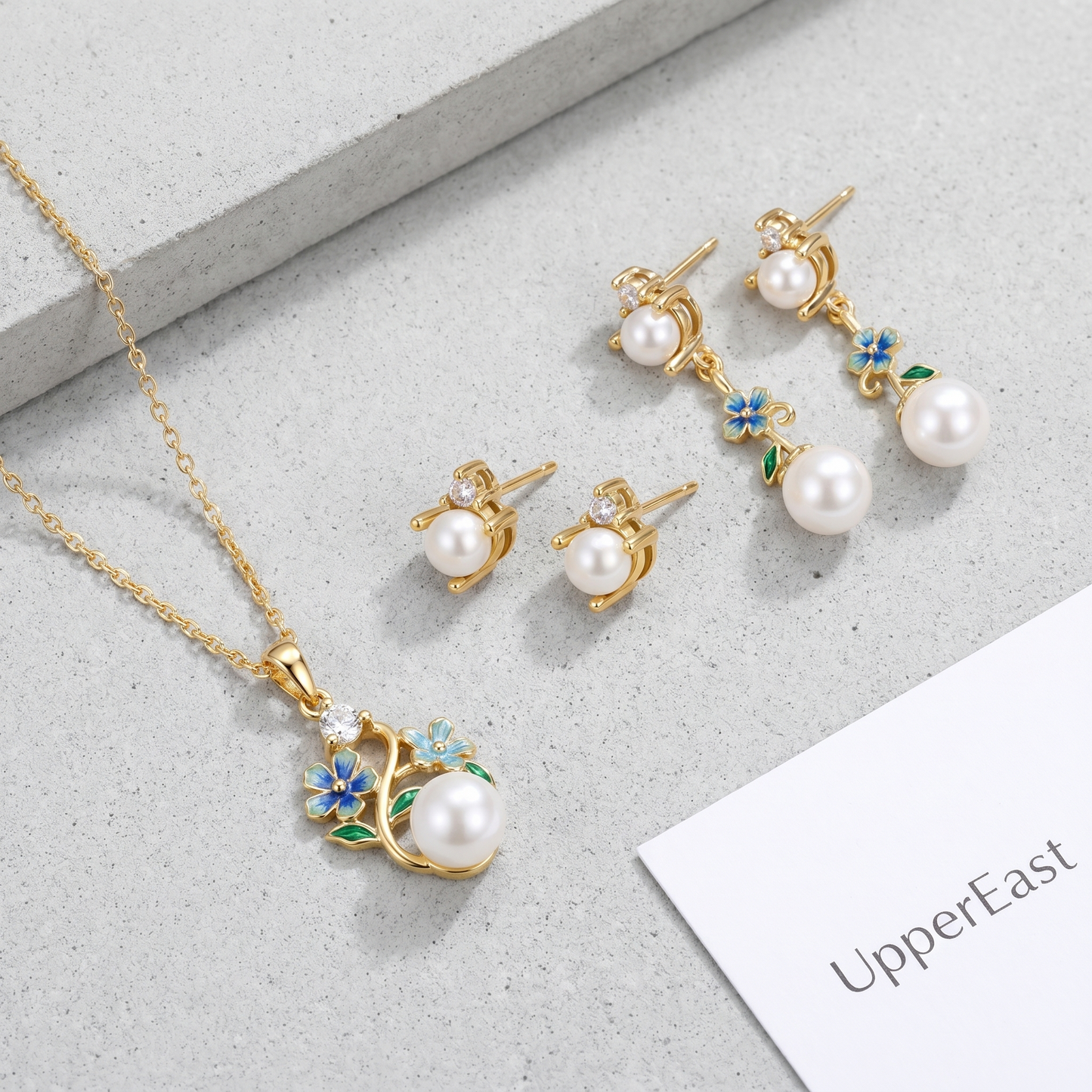 Orecchini Perla & Cristallo Oro 18K — 07-stack-styled